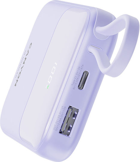 Canyon Power Bank 10000mAh 22.5W Power Delivery / Quick Charge 3.0 Purple vue 6
