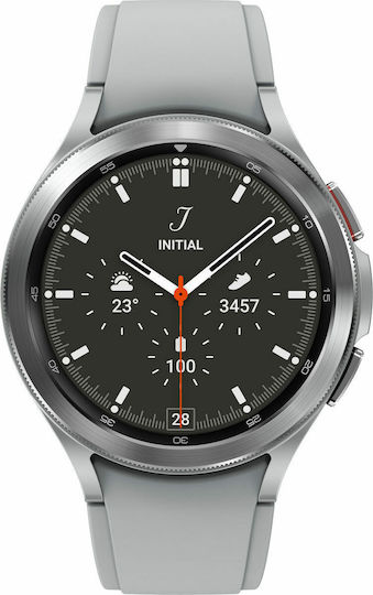 Samsung Galaxy Watch4 Classic 4G Stainless Steel 46mm Waterproof with eSIM and Heart Rate Monitor (Silver) view 1
