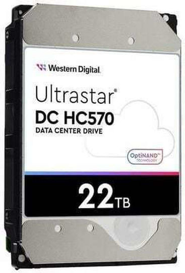 Western Digital Ultrastar DC HC570 512E SE P3 DC 22TB HDD Hard Drive 3.5" SAS 3.0 7200rpm with 512MB Cache for Server 0F48052