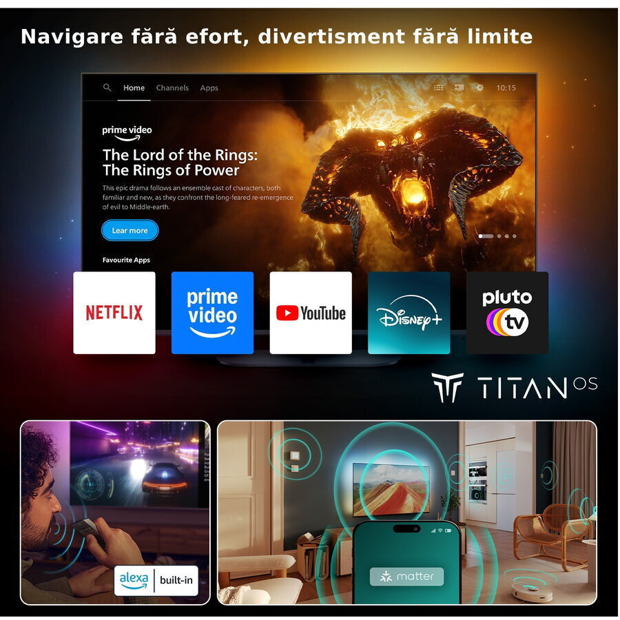 Philips Smart Television 55" 4K UHD QLED PUS8510 HDR (2025) view 3