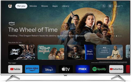 Sharp Smart Television 50" 4K UHD QLED 50GP6265E HDR (2024) view 4