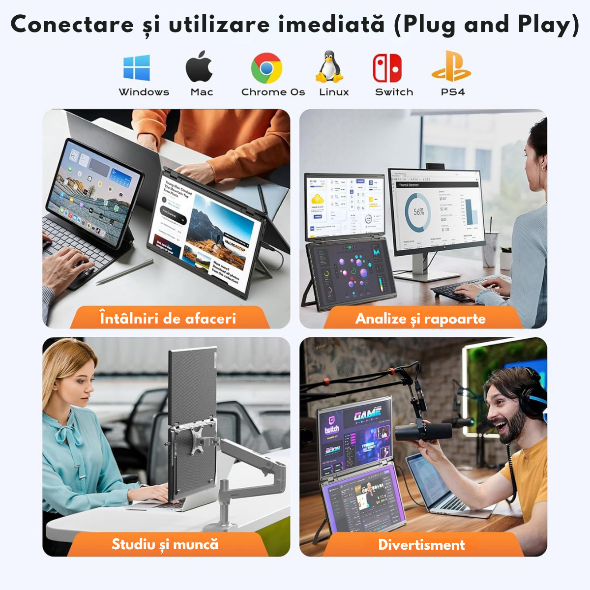 Qova Arzopa Z1 FC Dual IPS Portable Monitor 15.6" FHD 1920x1080 view 8