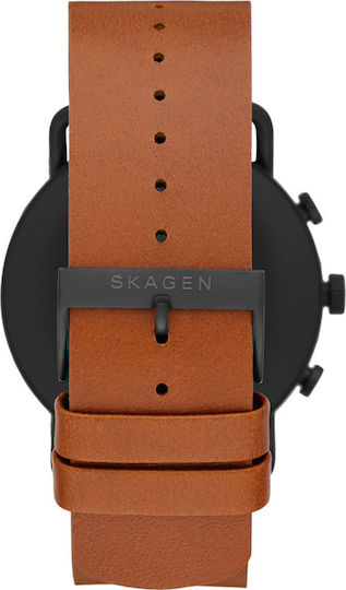Skagen Falster 3 42mm Smartwatch with Heart Rate Monitor (Two-Tone Leather) view 4
