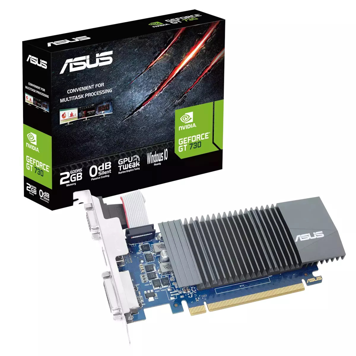 Asus GeForce GT 730 2GB GDDR5 Graphics Card 90YV07G4-M0NA00 view 1
