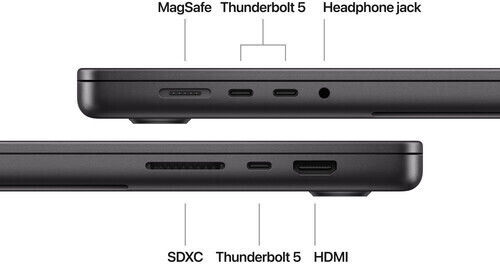 Apple MacBook Pro 16" (2024) 16.2" Retina Display 120Hz (M4-Max 14‑core/36GB/1TB SSD) Space Black (UK Keyboard) view 4