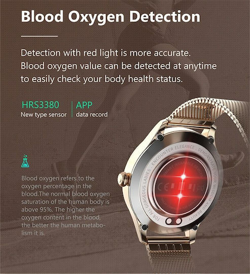 KW10 Pro 42mm Smartwatch with Heart Rate Monitor (Gold) view 9