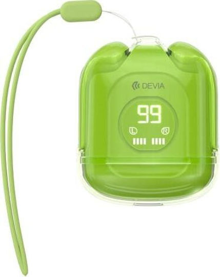 Devia M6 EM406 In-ear Bluetooth Handsfree Earphones with Charging Case Green view 1