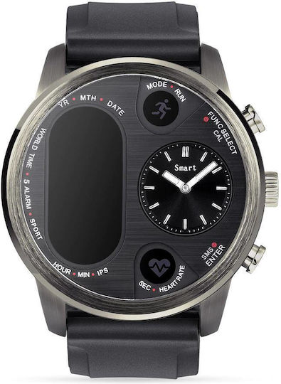 Lemfo T3 Pro 50mm Smartwatch with Heart Rate Monitor (Black) view 3