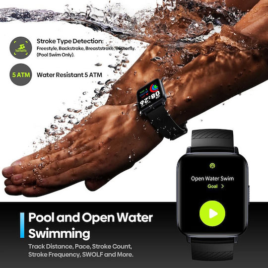 Zeblaze Swim Waterproof Smartwatch with Heart Rate Monitor (Graphite Black) view 3