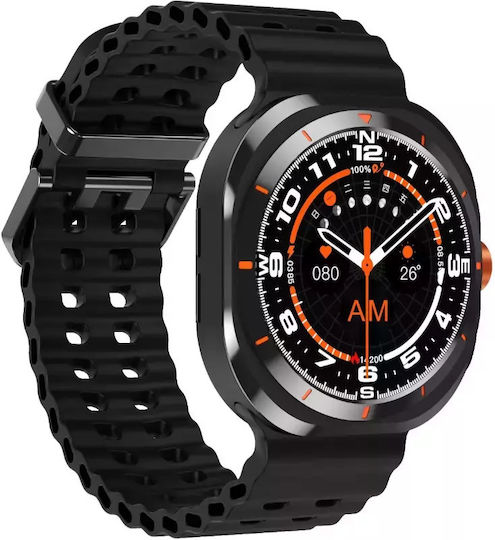 Yaxo RENO Titanium 47mm Smartwatch with Heart Rate Monitor (Black)