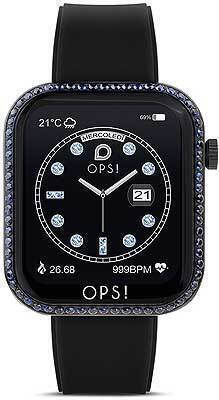 OPS! Objects Call Smartwatch with Heart Rate Monitor (Love Diamonds Black)