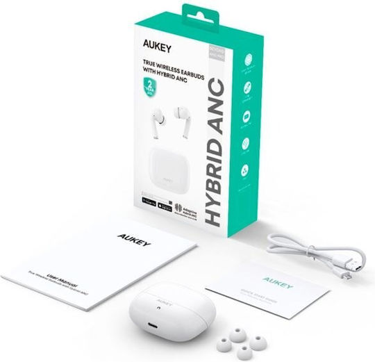 Aukey EP-B1 In-ear Bluetooth Handsfree Earphones with Sweat Resistance and Charging Case White view 4