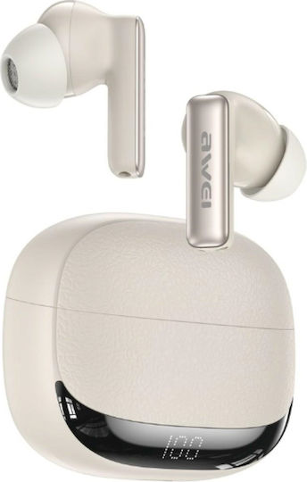 Awei TA19 In-ear Bluetooth Handsfree Headphones with Charging Case Beige