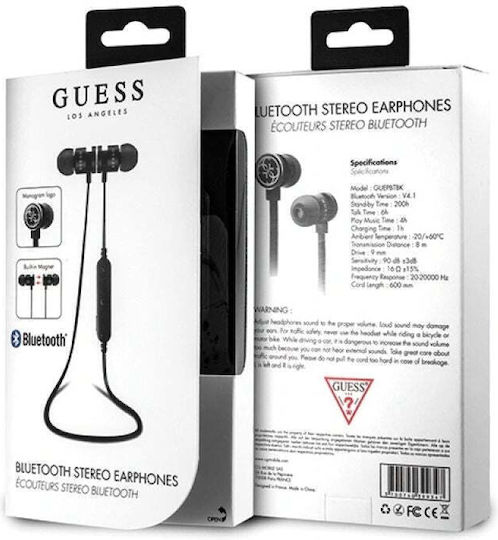 Guess GUEPBTBK In-ear Bluetooth Handsfree Earphones Black view 4
