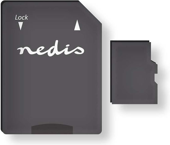 Nedis microSDXC 128 GB Class 10 UHS-I Memory Card with Adapter Black view 1