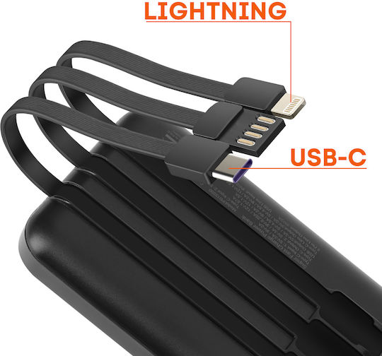 LinQ PD15500 Power Bank 10000mAh 20W with USB-A Port and 2 USB-C Ports Power Delivery Black vista 4