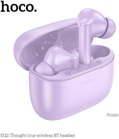 Hoco EQ2 In-ear Bluetooth Handsfree Earphones with Charging Case Purple view 3