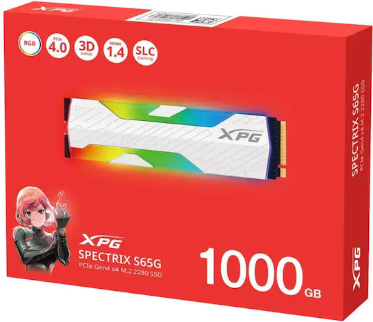 Adata SPECTRIX S65G SSD 1TB Type M.2 with PCI Express 4.0 Connection and Heatsink PS5 Compatible SSPECTRIXS65G-1000G-CI vista 3