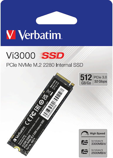 Verbatim Vi3000 SSD 512GB M.2 Type with PCI Express 3.0 Connection 49374 view 2