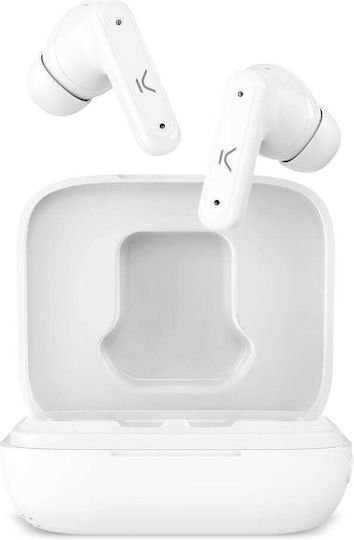 Ksix Vision In-ear Bluetooth Handsfree Earphones with Charging Case White view 7