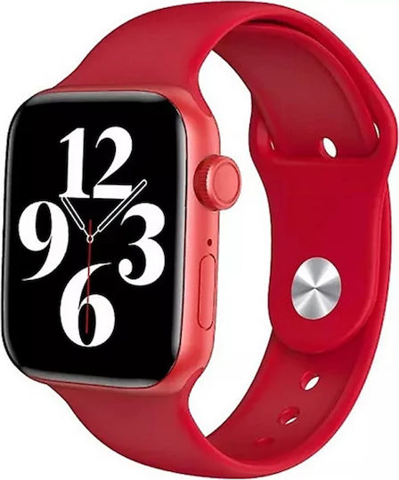 Aerbes AB-130 Smartwatch with Heart Rate Monitor (Red)