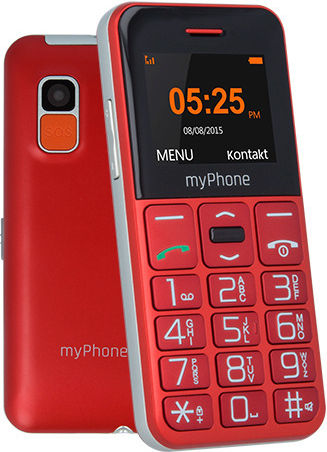 MyPhone Halo Easy Single SIM Mobile with Large Buttons (English Menu) Red view 1
