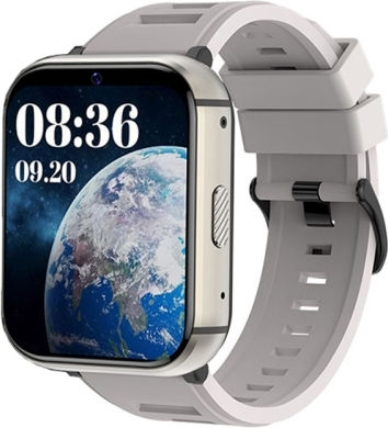 Uniwa DM66 Aluminium Smartwatch with SIM and Heart Rate Monitor (Silver)