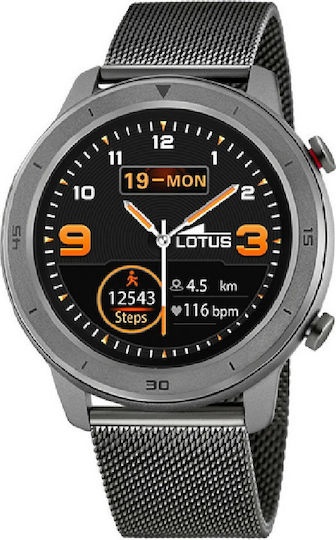 Lotus Watches 50022/1 Stainless Steel Smartwatch with Heart Rate Monitor (Gray) view 1