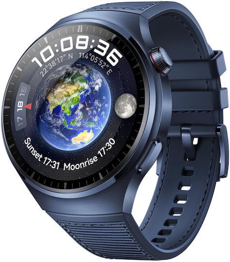 Huawei Watch 4 Pro Stainless Steel 48mm Waterproof with eSIM and Heart Rate Monitor (Blue) view 3