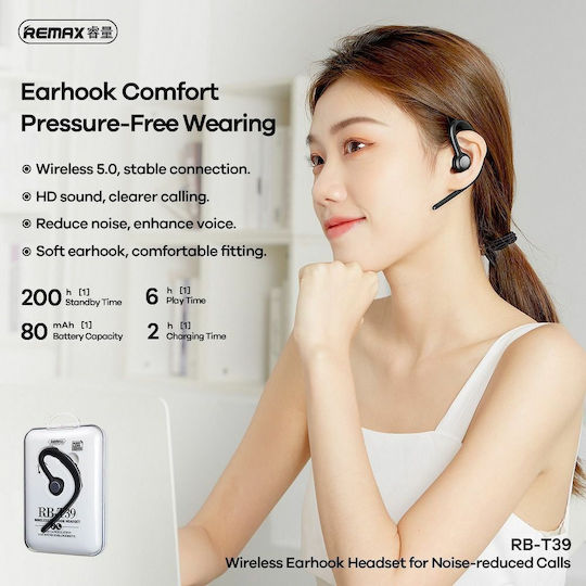 Remax RB-T39 In-ear Bluetooth Handsfree Earphone Black view 4
