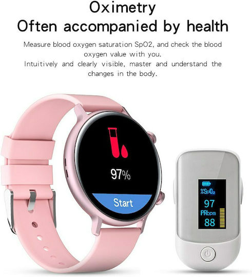 GW33 Pro Smartwatch with Heart Rate Monitor (Pink) view 3