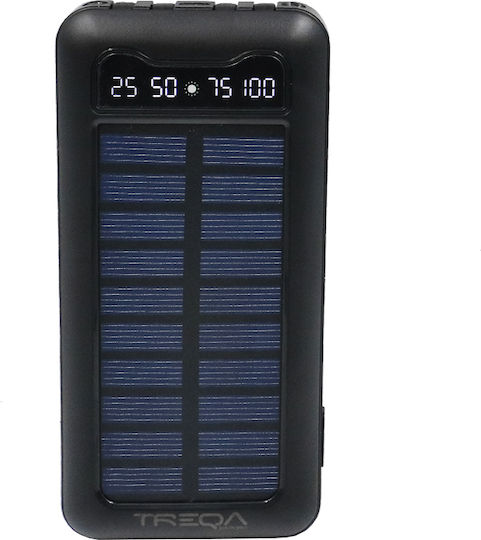 Treqa TR-946 Solar Power Bank 10000mAh with USB-A Port Black Ansicht 2