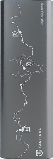 Tactical Headquarters Power Bank 27000mAh 65W with USB-A Port and 2 USB-C Ports Gray