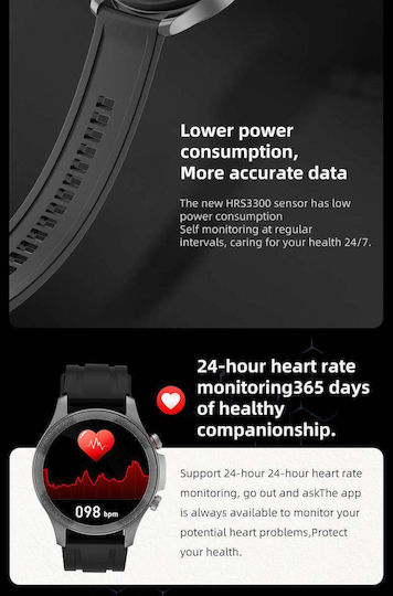 ZW26 Smartwatch with Heart Rate Monitor (Black) view 7
