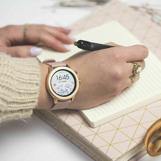 Oozoo Q00324 45mm Smartwatch with Heart Rate Monitor (Rose Gold) view 3