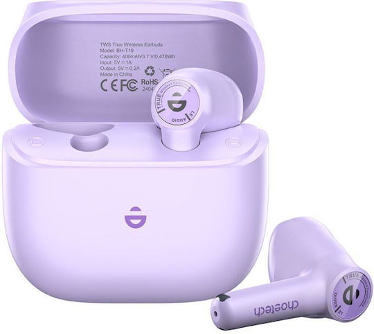 Choetech BH-T19 In-ear Bluetooth Handsfree Earphones with Sweat Resistance and Charging Case Purple