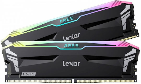 Lexar Ares RGB DDR5 32GB RAM with 2x16GB Modules and Speed 6800 for Desktop LD5U16G68C34LA-RGD view 2