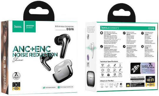 Hoco EQ16 In-ear Bluetooth Handsfree Earphones with Charging Case Black Glaze view 4