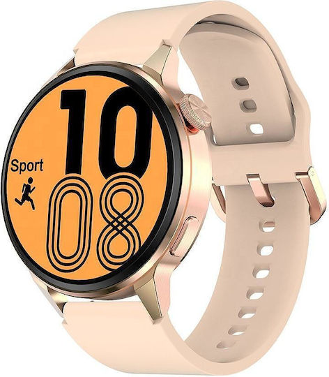 Nubi Dt4+ Smartwatch Bluetooth Talk Pulse Calories Ips Display Gps Tracker Remote Camera Voice Assistant Rose Ash view 1