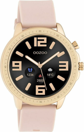 Oozoo Q00324 45mm Smartwatch with Heart Rate Monitor (Rose Gold) view 1