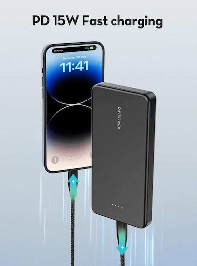 RAVPower Power Bank 10000mAh 15W Black view 4