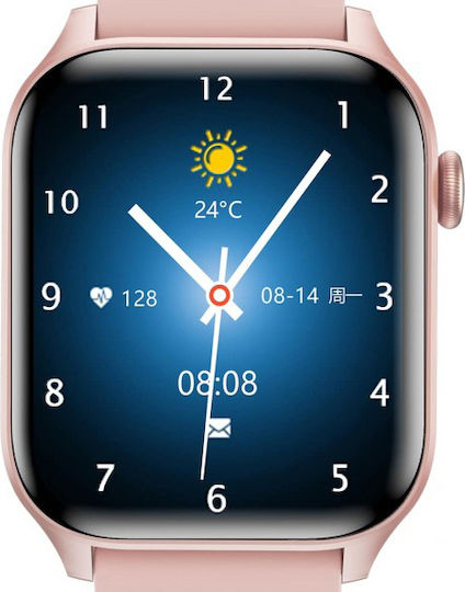 Anell C12 Pro Smartwatch with Heart Rate Monitor (Pink) view 2