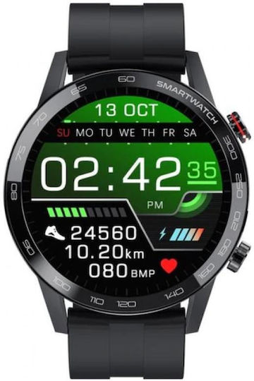 Kingwear L16 46mm Smartwatch with Heart Rate Monitor (Black) view 2