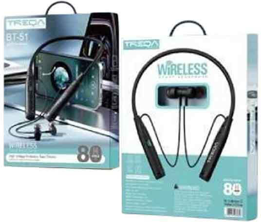 Treqa BT-51 In-ear Bluetooth Handsfree Earphones Black vista 2