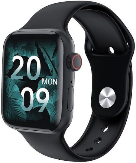 WearFit HW22 Pro Max 45mm Smartwatch with Heart Rate Monitor (Total Black) vista 3