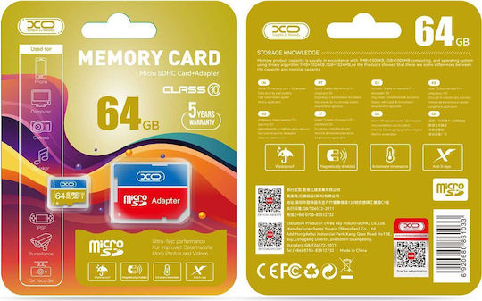 XO microSDHC 64GB Class 10 UHS-I 20MB/s with Adapter view 1