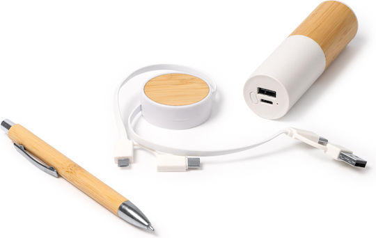 FARGON Power Bank 4500mAh with USB-A Port White view 4