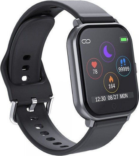 T55 Jinl Smartwatch with Heart Rate Monitor (Black) vue 2