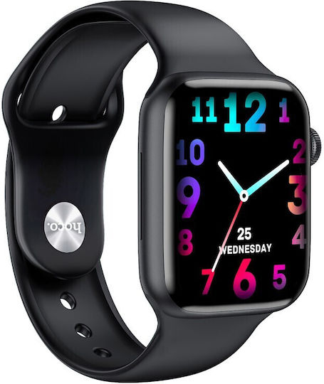 Hoco Y5 Pro Stainless Steel Waterproof Smartwatch with Heart Rate Monitor (Black) view 3