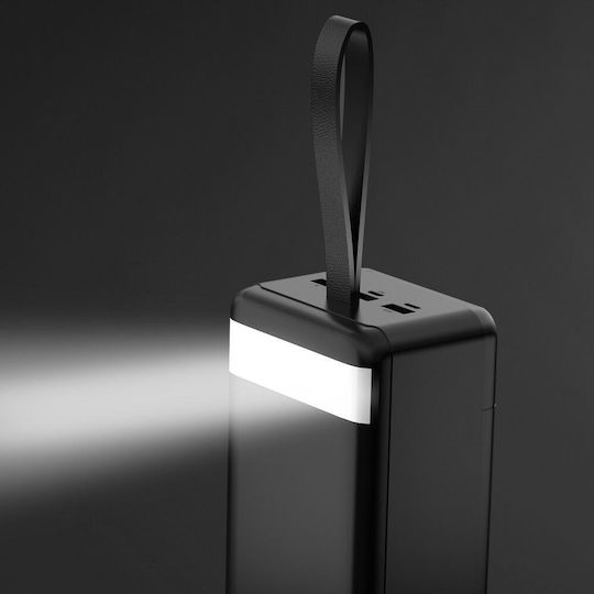XO PR159 Power Bank 60000mAh 18W with 2 USB-A Ports and USB-C Port Black view 6